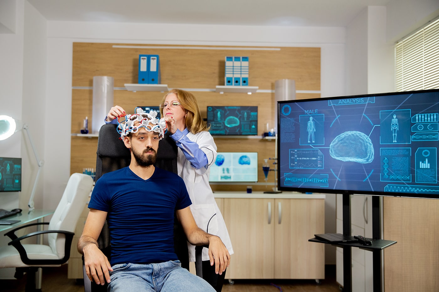 Patient getting brain scan