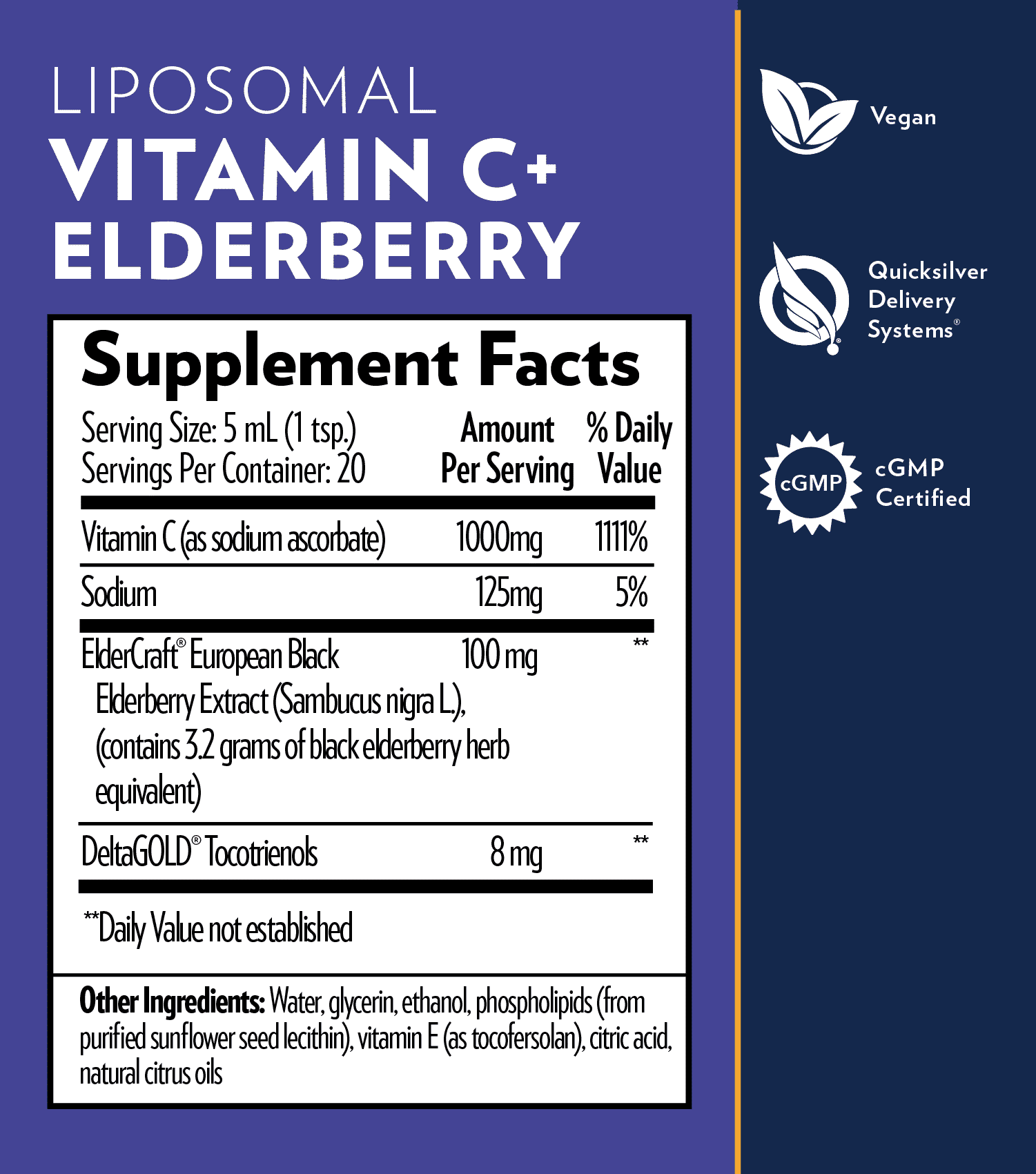 Vitamin C + Elderberry 3.38 fl oz/ 100 mL