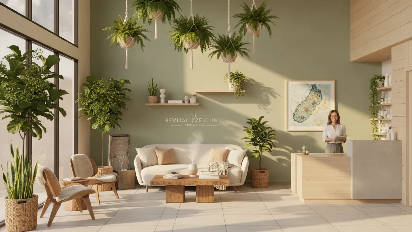 Functional medicine clinic interior in Costa Mesa, Orange County with calming atmosphere for CIRS treatment