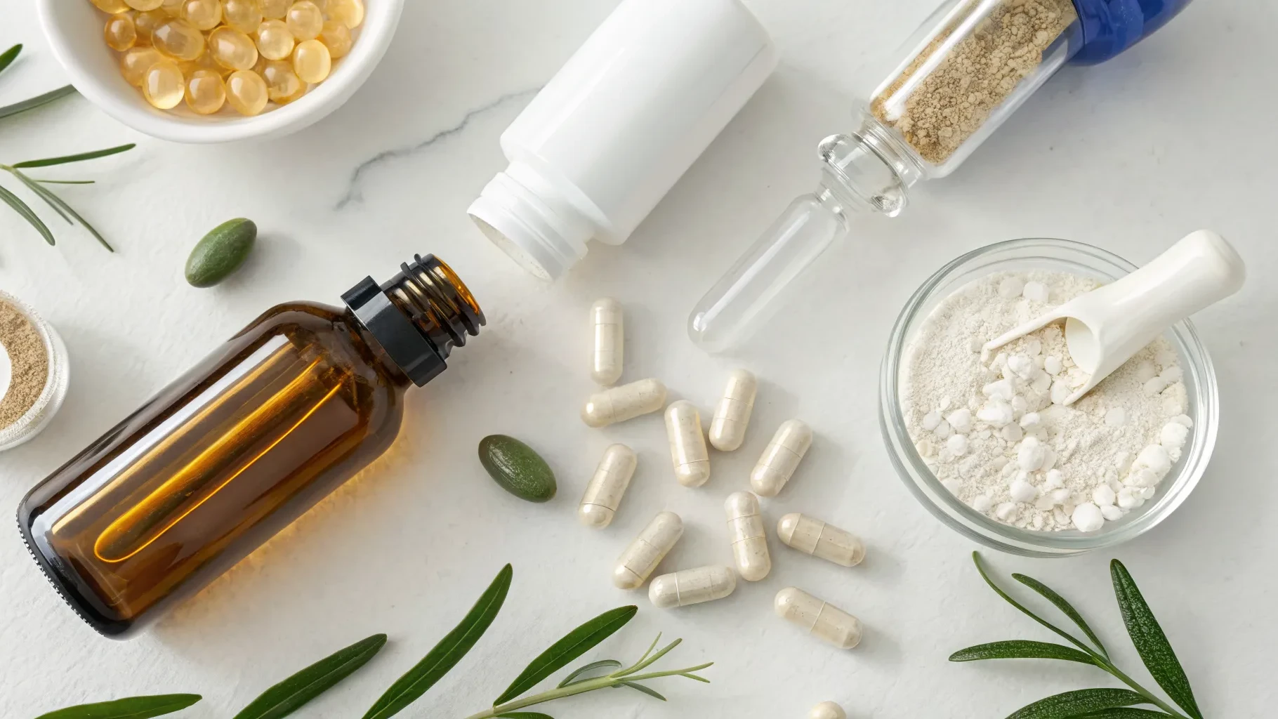 The best supplements for thyroid health, including capsules, powders, and vitamins.